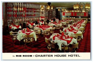 c1960 Rib Room Charter House Hotel Interior Cleveland Ohio OH Vintage Postcard