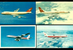 C62 Aircraft (4) Pcs. Qantas Australia, TWA Unused Chrome