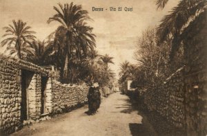 PC LIBYA, DERNA, VIA EL QUEI, Vintage Postcard (b40029)