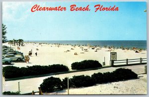 Vtg Clearwater Beach Florida FL Pier Pavilion Patio Old Cars 1950s View Postcard