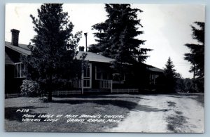 Main Lodge Mike Browns Crystal Waiters Lodge Grand Rapids MN RPPC Photo Postcard