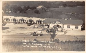 Somerset Kentucky Aerial View of Peggy Ann Tourist Court  Real Photo  PC U2413