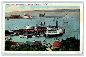 1931 Brant Point and Nantucket Harbor, Nantucket, Massachusetts MA Postcard