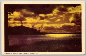 Postcard Sparrow Lake Ontario Evening Sunset Scenic View Muskoka Area by PECO