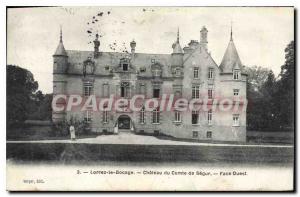 Postcard Old Lorrez Bocage the castle of Count de Segur face West