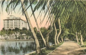 Postcard 1941 Florida Palm Beach Lake Trail south Whitehall Albertype 23-13413