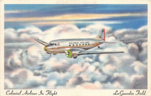 lot 23 colonial airline plane airliner in flight la guardia field new york