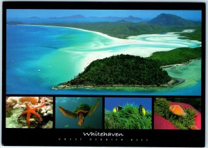 c1990s Queensland AU Whitehaven Great Barrier Reef Marine Park Coral Aerial M28