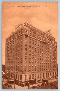 1953  Hotel Pere Marquette Peoria 2  Illinois     Postcard