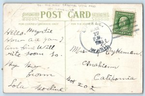 DPO Littell Washington WA Postcard Old Man Cheating With Maid Embossed 1910