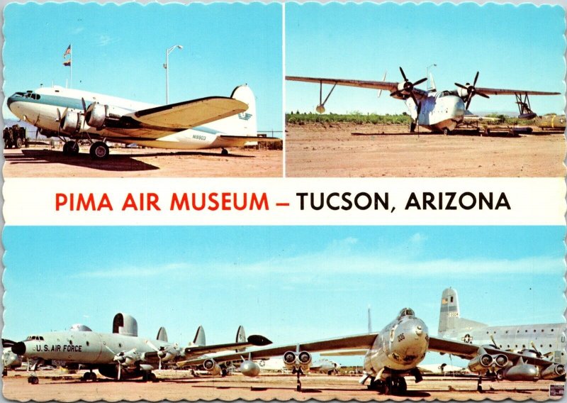 Pima Air Museum Tuscon Arizona Postcard clipper ship US Air Force