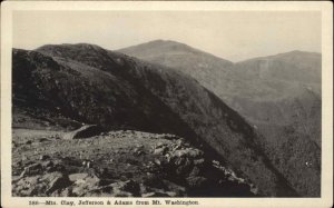 Mt Washington NH Mts Clay Jefferson Adams Shorey Studios Vintage RPPC Postcard