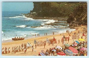 AVALON BEACH, SYDNEY Australia ~ Advertising PAN AM AIRLINES Postcard