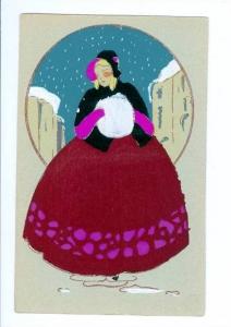 LP21 ,  vintage postcard, NOX, pas signe,  pient a la main, 