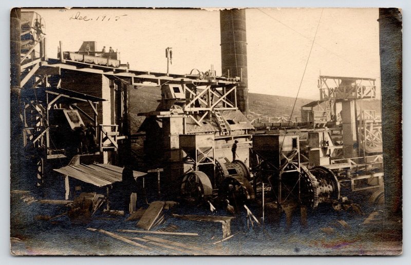 Tremp Catalonia~Desmuntant La Planta~Workers Dismantle Cement Plant RPPC 1915 