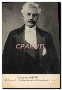 Old Postcard Millerand President of the Council of Ministers