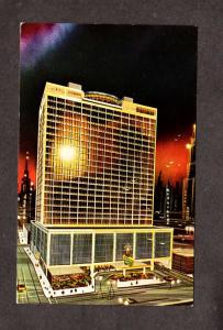 MO Night Holiday Inn Hotel Municipal Auditorium Kansas City Missouri Postcard
