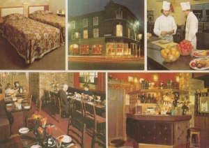 Chefs Making Food at the Punch Bowl Hotel York Postcard