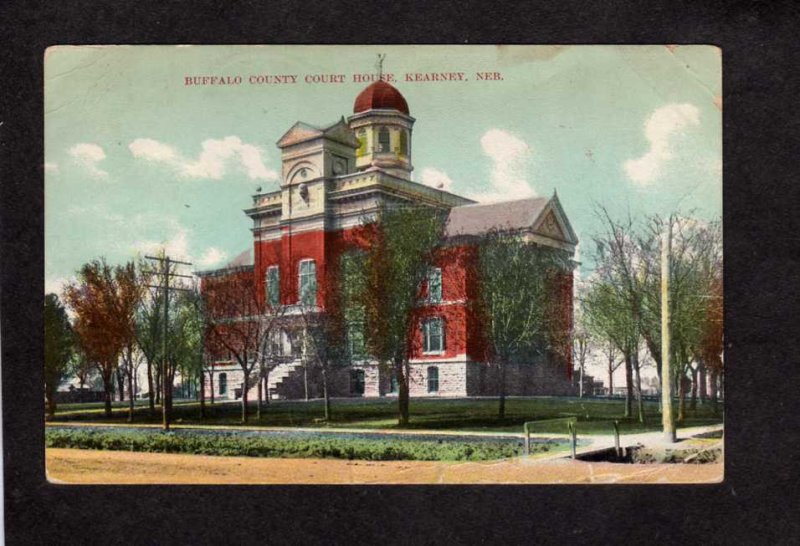 NE Buffalo County Court House Kearney Nebraska Vintage Postcard