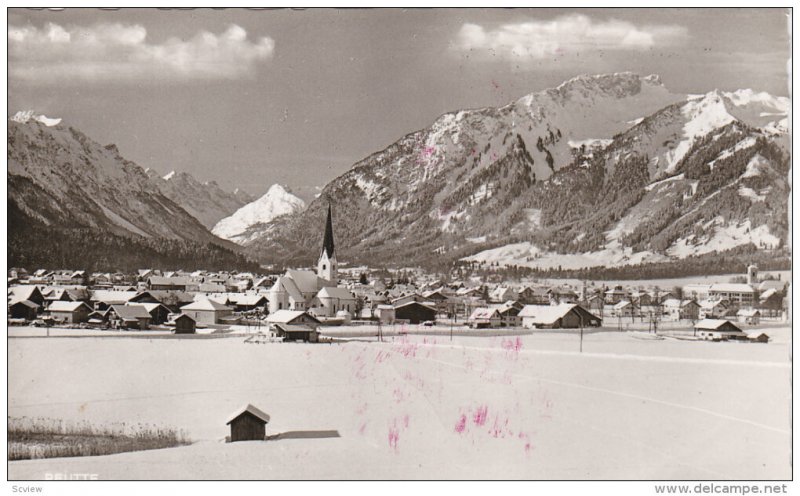RP, Snowy Scene Of City, REUTTE (Tirol), Austria, 1920-1940s
