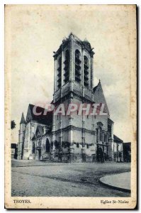 Postcard Old Church St Nizier Troyes