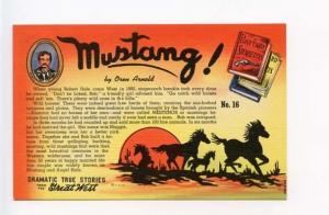 Great West True Stories Mustang Curt Teich Postcard