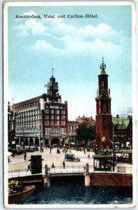 c1930s Amsterdam, Netherlands Munt met Carlton-Hotel Vigevano Noord Holland A115