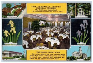 c1940 Maxwell House South Historic Hotel Nashville Tennessee Multiview Postcard