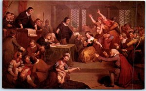 Trial of George Jacobs for Witchcraft, 1692 Painting by Tompkins Matteson 1855