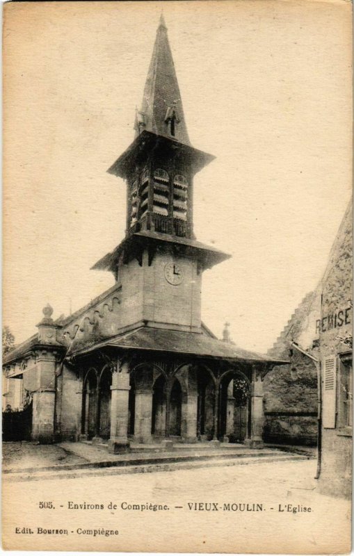 CPA Vieux-Moulin - L'Eglise - Environs de Compiegne (1032734)
