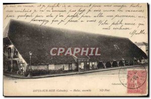 Old Postcard Dives sur Mer Halles together