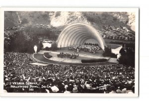 Los Angeles California CA RPPC Real Photo 1925-1942 Hollywood Bowl Vesper Serv