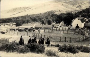 Wolf Wyoming WY Eaton Ranch Horse Riding c1950 Real Photo Postcard #3