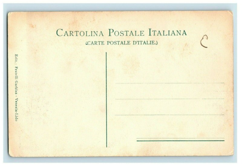 1908 Lido Venezia - Terrazza del Grande Stabilimento Bani Postcard People F1