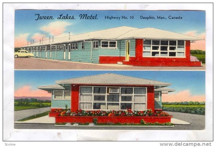 2-Views, 'Tween Lakes Motel, Dauphin, Manitoba, Canada, 50-70s