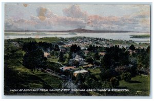 1907 View of Auckland from Mount Eden New Zealand Avon PA Antique Postcard