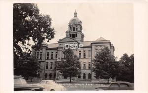 A34/ Eureka Illinois Il Postcard Real Photo RPPC Woodford County Court House c50