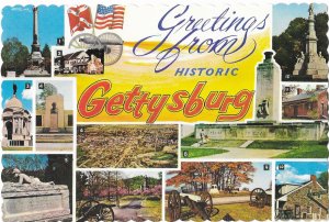 Split View Greetings from Historic Gettysburg Pennsylvania  4 by 6