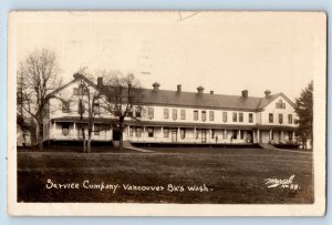Vancouver BK's WA Postcard RPPC Photo Service Company Building Marcell 1924