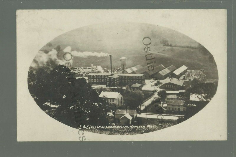 Hancock MASSACHUSETTS RPPC 1917 WOOD WORKING PLANT Factory nr Pittsfield