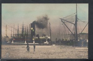 Unlocated European Postcard - Unidentified Harbour   T2648