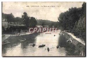 Old Postcard Joinville The Banks of the Marne