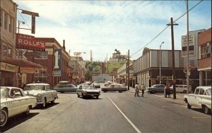 Port Angeles Washington Classic 1960s Cars Street Scene Vintage Postcard