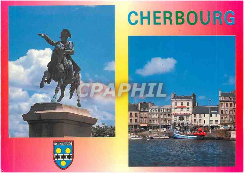 Modern Postcard Cherbourg Manche Images of France Napoleon 1st Boat