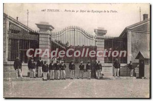 Postcard Old Depot Toulon fifth of Gate Fleet Crews