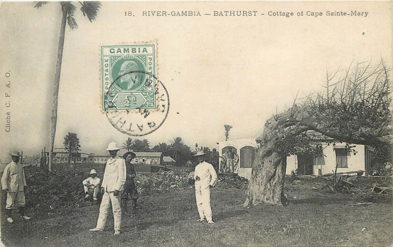 Gambia Bathurst cottage of Cape Sainte-Mary 1900`s 