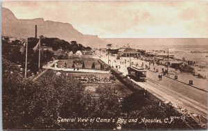 South Africa General View of Camps Bay and Apostles Cape Town Postcard C070