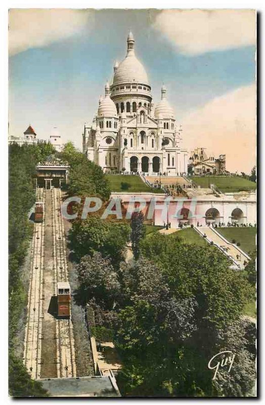 Old Postcard Paris and Sacre Coeur Basilica wonders of Montmartre and the fun...