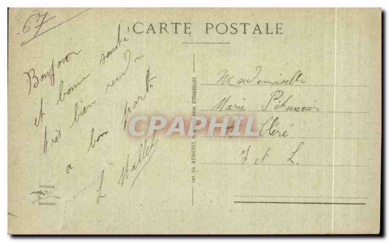 Old Postcard Remembrance Mulhouse Folklore Costume