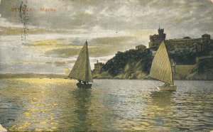 Italy sail & navigation themed postcard Genova sailing vessel